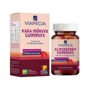 Viapecia Elderberry Kara Mürver Gummies 60 lı