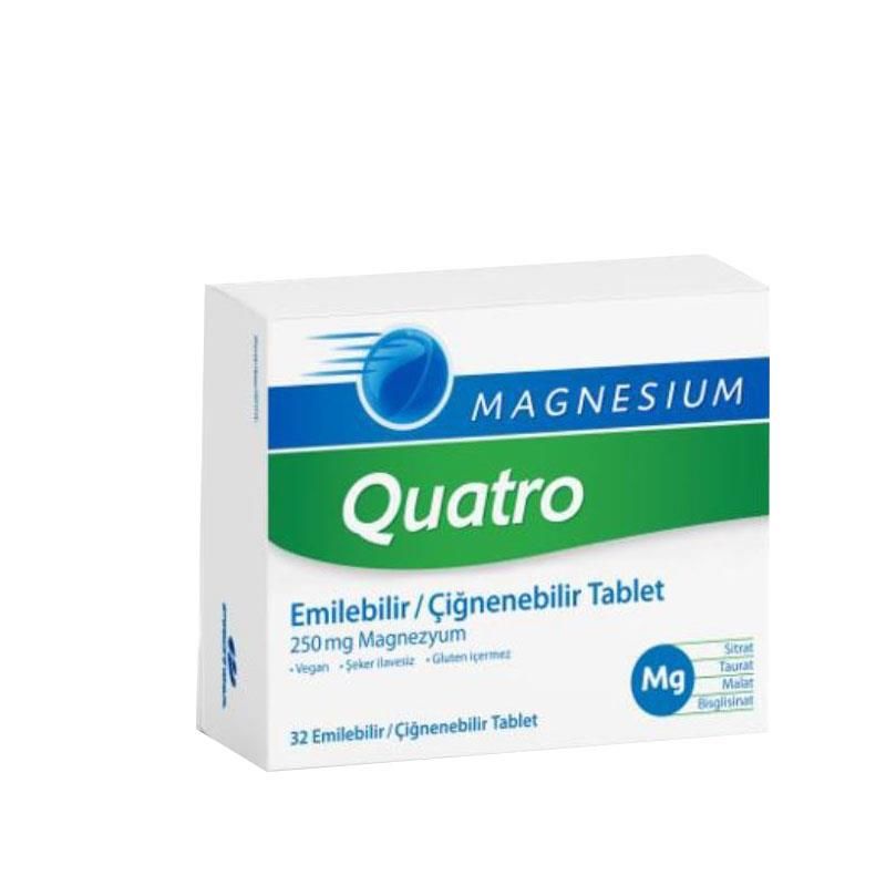 Magnesium Quatro 32 Çiğneme Tableti