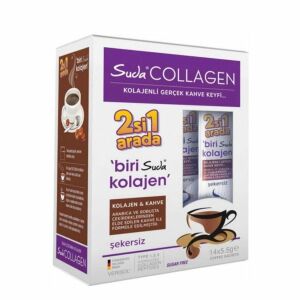 Suda Collagen 2si1 arada Şekersiz Kolajen Kahve 5.5gr lık 14 Adet