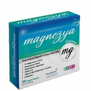 Magnezya Magnezyum içeren 30 Kapsül