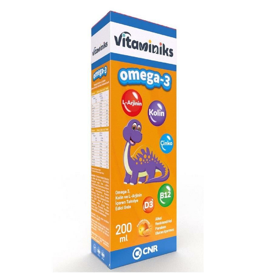 Vitaminiks Omega 3 Kolin ve L Arjinin Sıvı 200ml