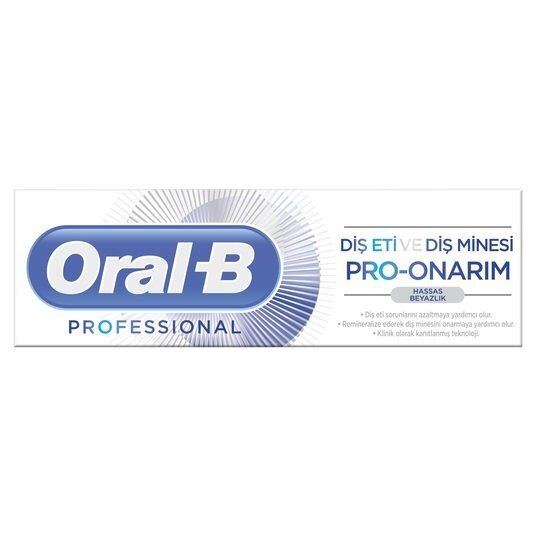 Oral B Pro-Onarım Diş Eti ve Diş Minesi Hassas Beyazlık Diş Macunu 75ml