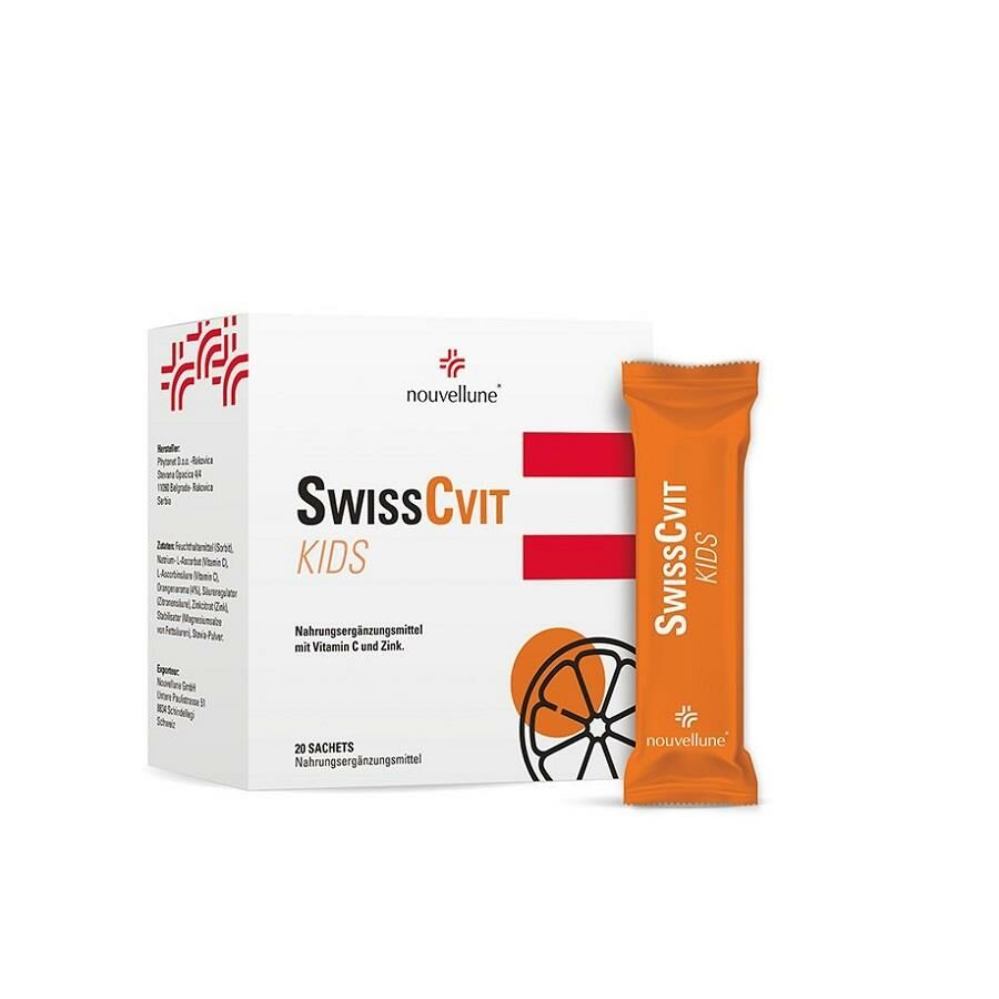 SwissCvit KIDS 20 Saşe - Vitamin C ve Çinko içeren takviye edici gıda
