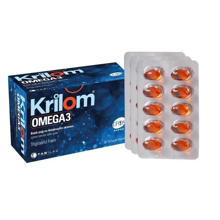 Krilom Omega-3 Astaksantin Soft Jel 50 Kapsül