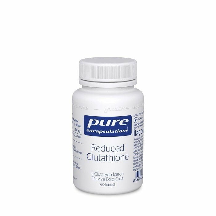 Pure Reduced Glutathione L-Glutatyon İçeren Takviye Edici Gıda 60 Kapsül