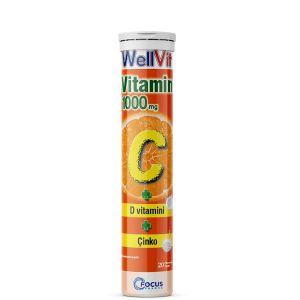 WellVit Vitamin C Çinko ve Vitamin D3 20 Efervesan Tablet