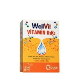 WellVit  D3K2 Vitamin D3 ve Vitamin K2 Sprey 30ml