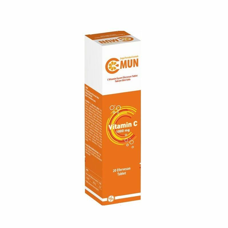 C Mun C Vitamin 1000 mg içeren 20 Efervesan Tablet