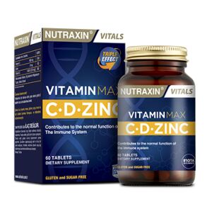 Nutraxin Vitamin Max 60 Tablet (Vitamin C, Vitamin D, Zinc)