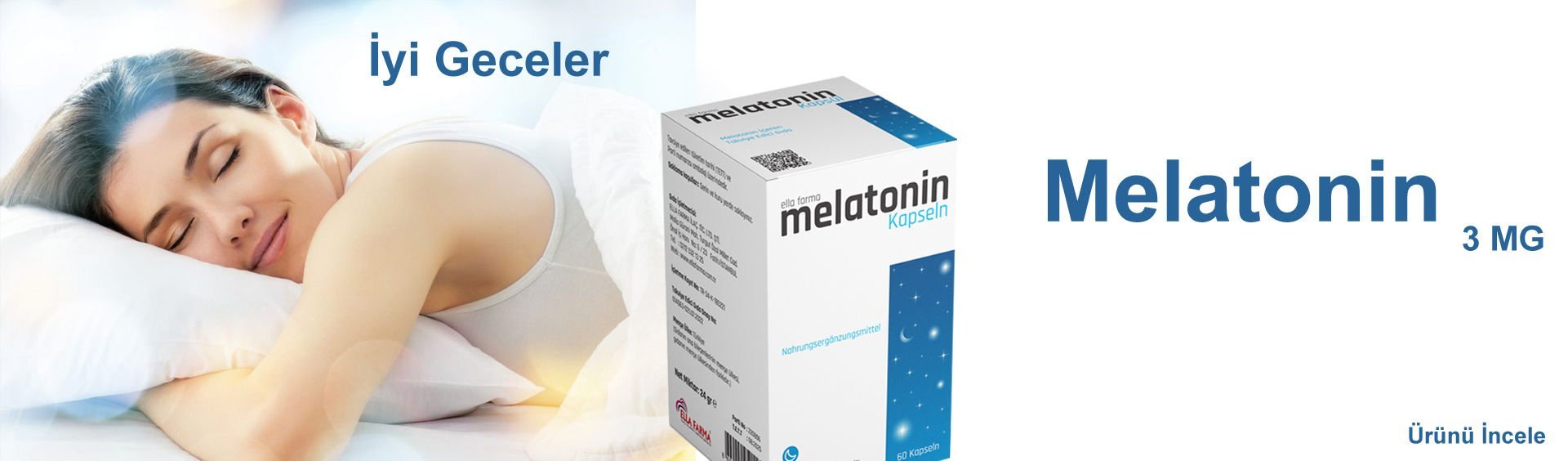 Melatonin 3 MG 60 Kapseln ürünü Ellanutrition.com da
