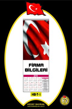 20x35 DUVAR TAKVİMİ TÜRK BAYRAKLI