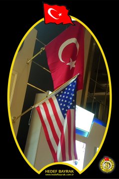 120 cm.DUVAR TELESKOPİK DİREKLİ TÜRK BAYRAĞI