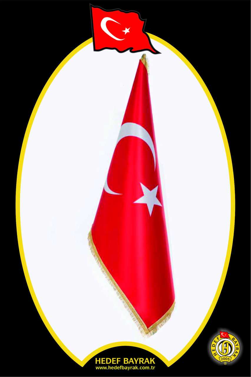 Telalı Simli 100x150 Türk Bayrağı Makam