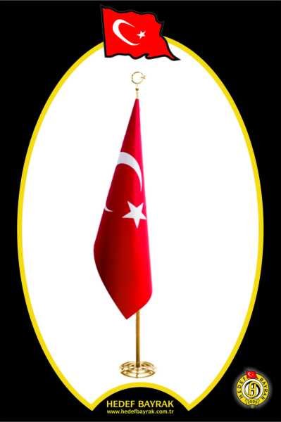 Telalı Simsiz 100x150 Sarı Takım Türk Bayrağı Makam