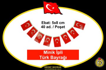 5x8 Minik İpli Türk Bayrağı