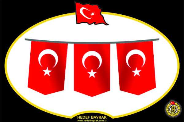 50x75 Kırlangıç Dizili Türk Bayrağı