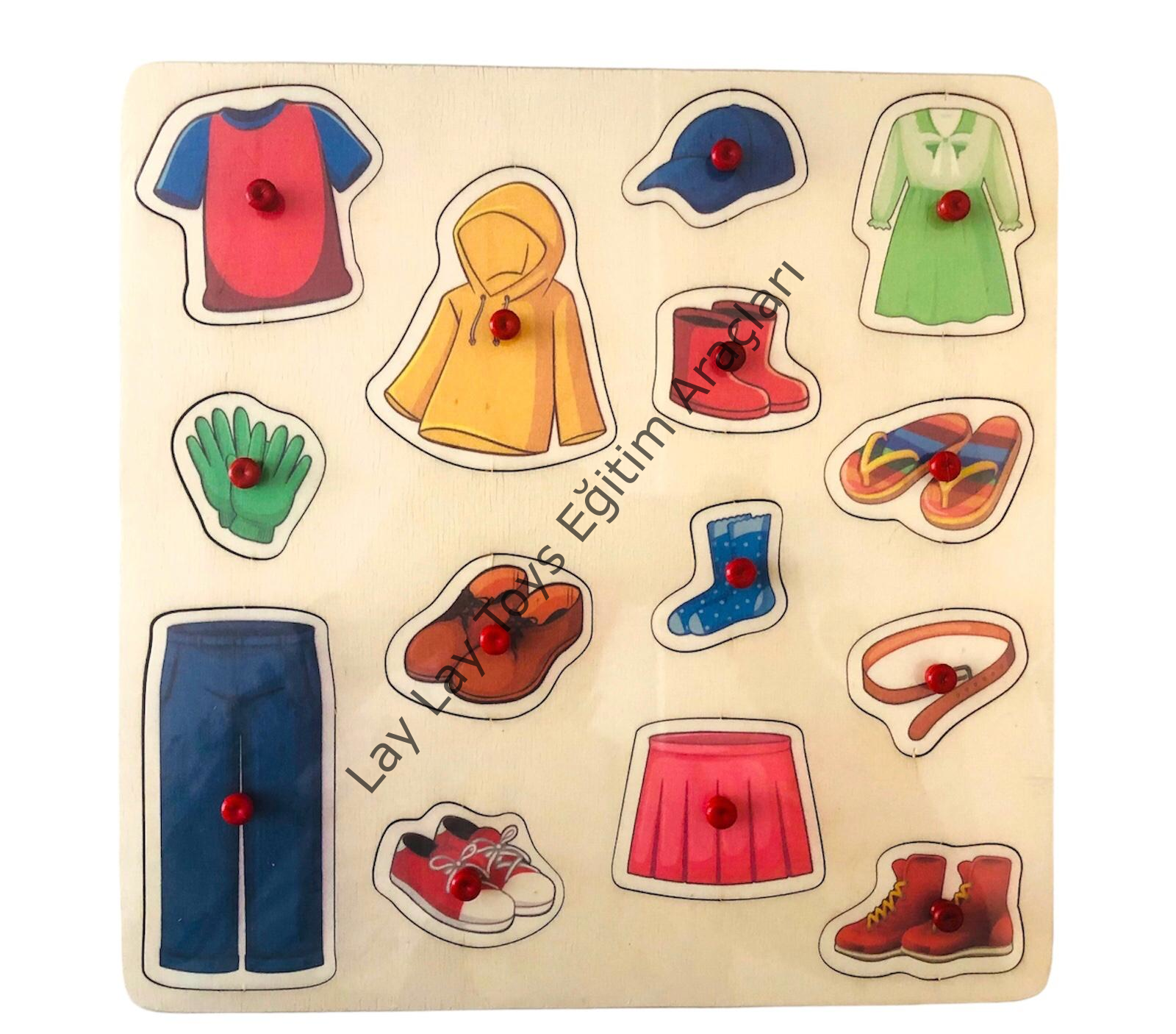 Giyecekler Puzzle Kulplu (33*33 cm)