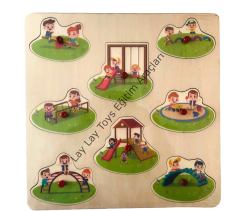 Parkımız Puzzle Kulplu (33*33 cm)