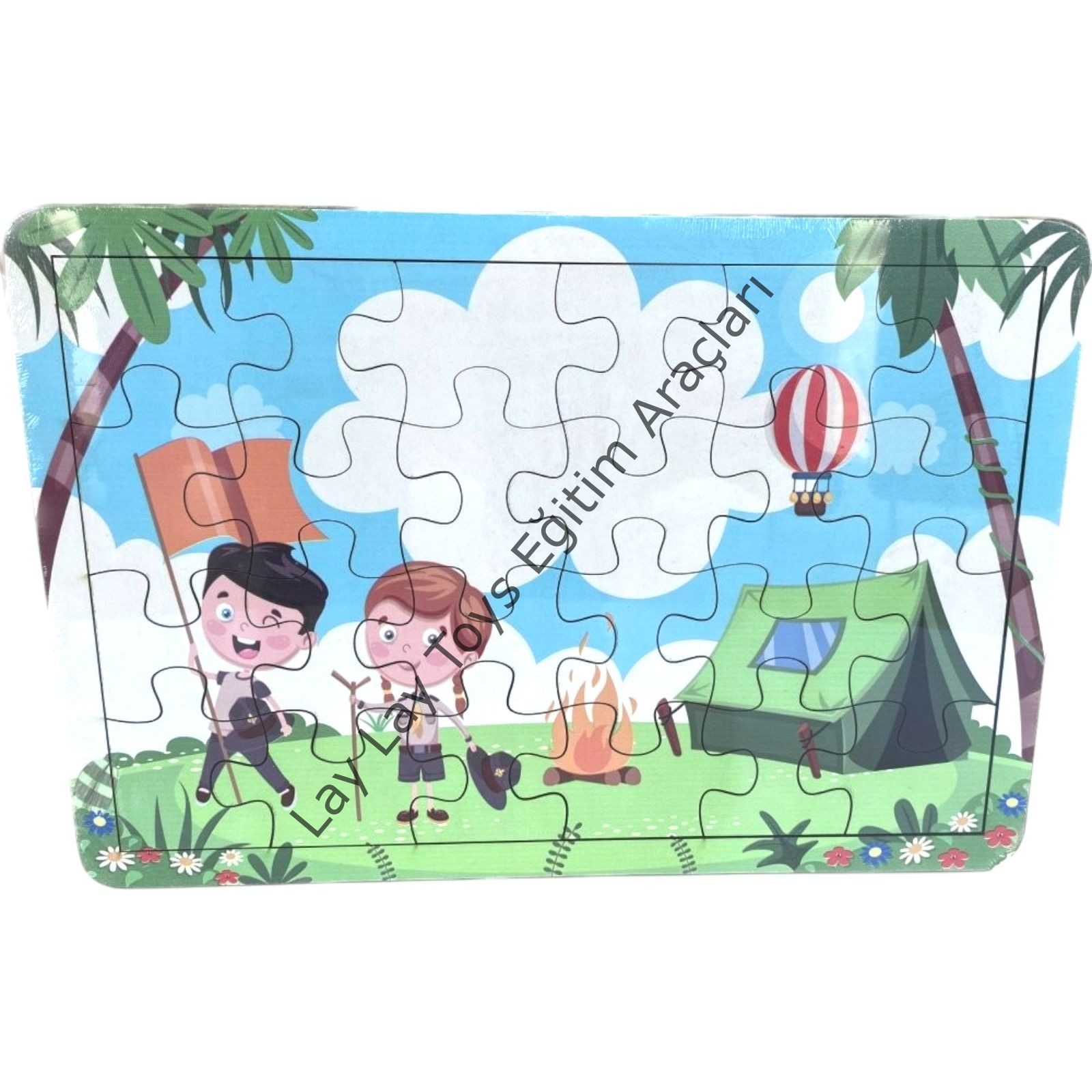 Ahşap Kampta Yaşam Puzzle 24 Parça
