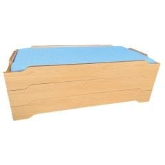 Ahşap Kampet Yatak Süngerli (NATURAL)