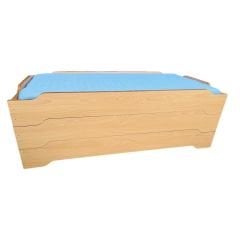 Ahşap Kampet Yatak Süngerli (NATURAL)