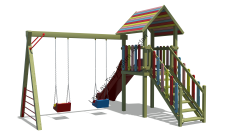 Ahşap Çocuk Oyun Parkı