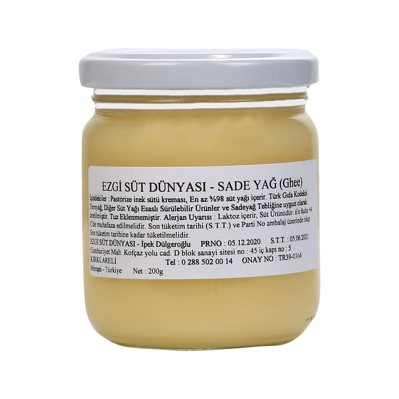 Sade Yağ - Ghee (Katkısız-180 g)