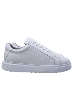 Deri-G Beyaz Hakiki Deri Bağcıklı Erkek Sneaker 242-4213BY