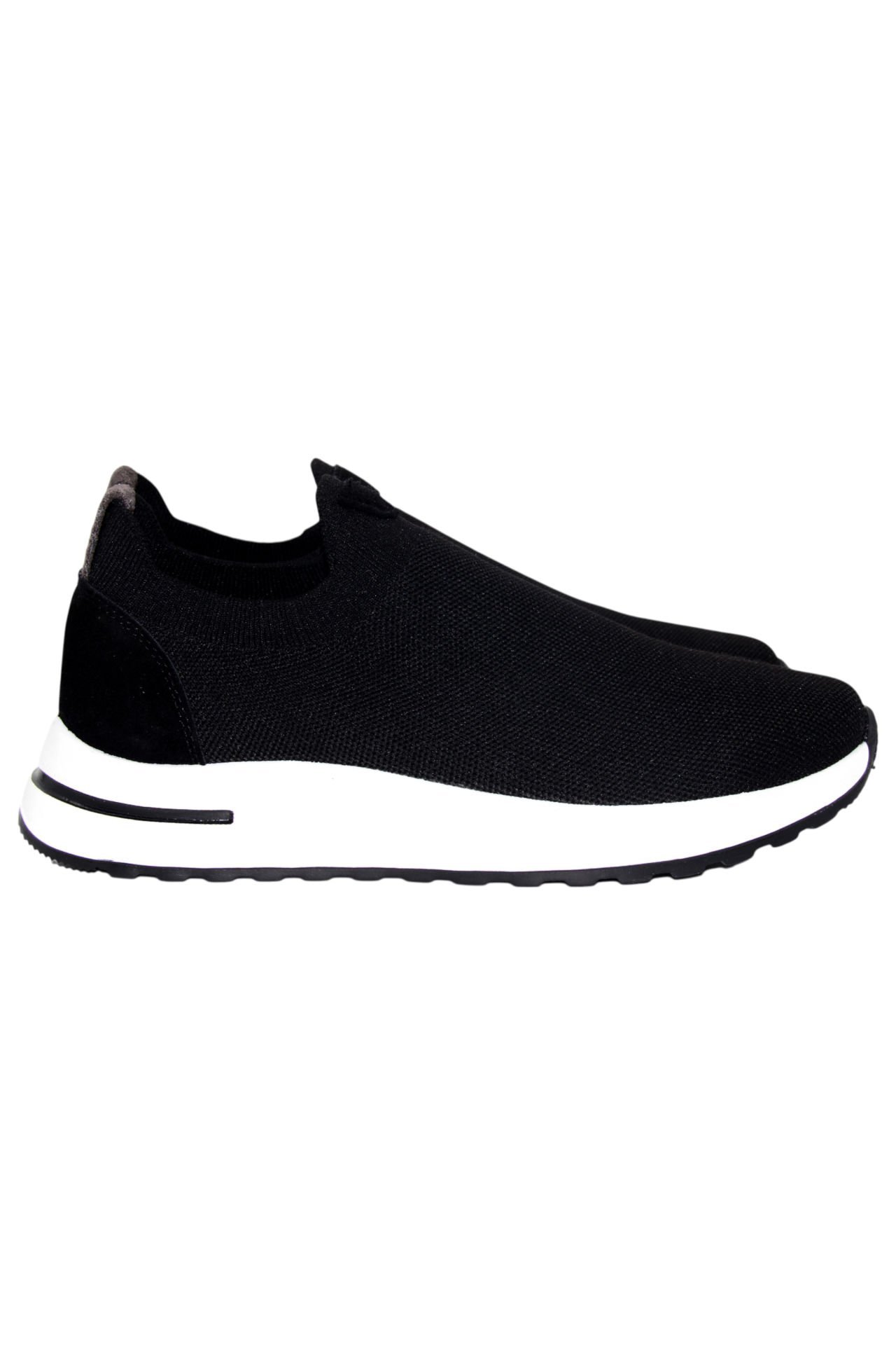 DERİ-G YAZLIK SİYAH ÖRGÜ SNEAKER TRIKO-5SYH