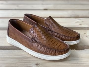 Deri-G Taba Yılan Loafer 443TBY