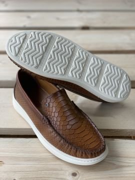 Deri-G Taba Yılan Loafer 443TBY