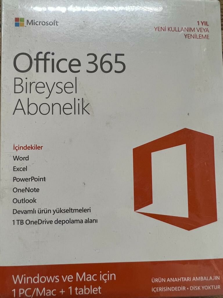 Microsoft Office 365 Bireysel Abonelik