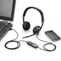 Plantronics Blackwire C720-M Çift Taraflı Taçlı Bluetooth Cep Telefonu ve PC Kulaklığı
