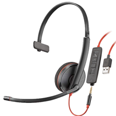 Plantronics Blackwire C3215 USB-A Tek Taraflı Taçlı Kulaklık