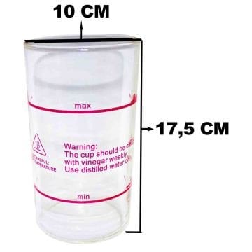 Cilt Bakım Cihazı Buhar Hazneleri 10cm x 17,5cm Cam Hazne