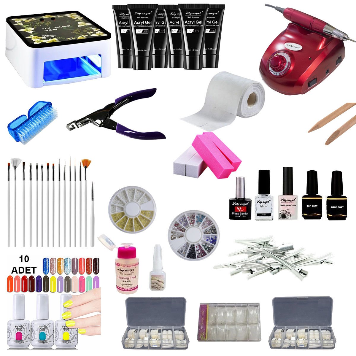 Poly Gel Akrilik Jel Full Set