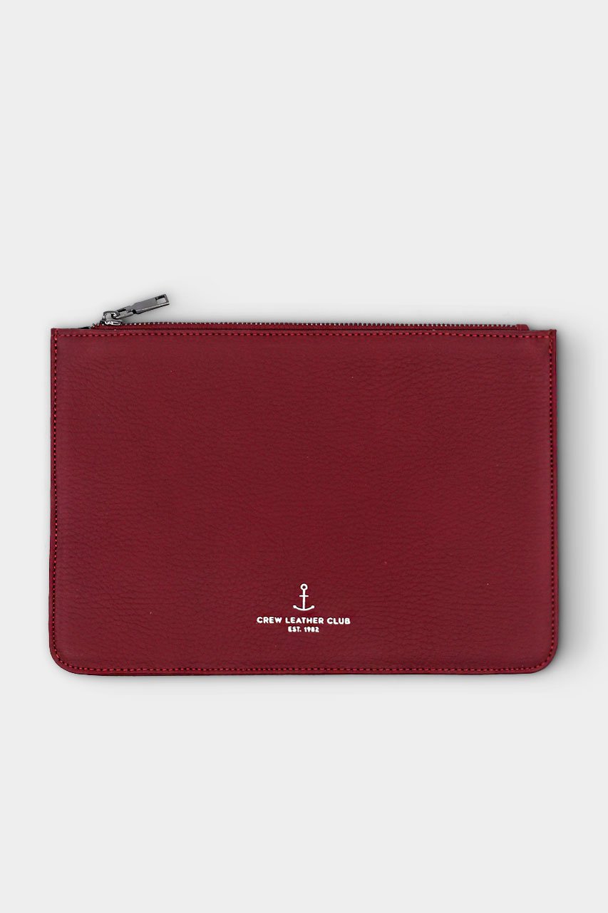 Kırmızı Küçük Boy Deri Clutch Çanta