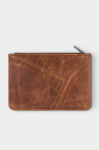 Taba Vintage Küçük Boy Deri Clutch Çanta