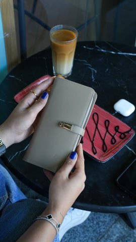 Dublin Kadın Portföy Cüzdan - Mıknatıs Detaylı / Cappucino