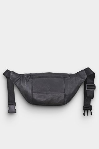 Hakiki Deri Siyah Freebag - Bel Çantası & Crossbody