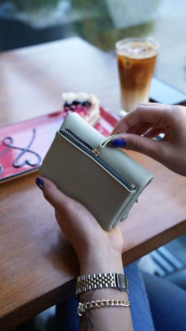 Seul Bozuk Para Bölmeli Kadın Cüzdan  - Mint Yeşil