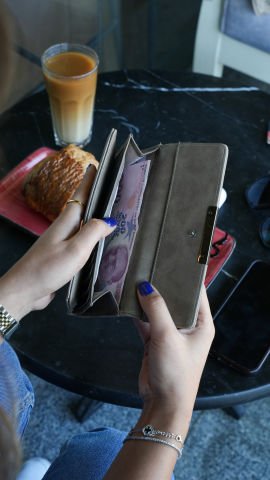 Brüksel Kadın Portföy Cüzdan /Cappucino