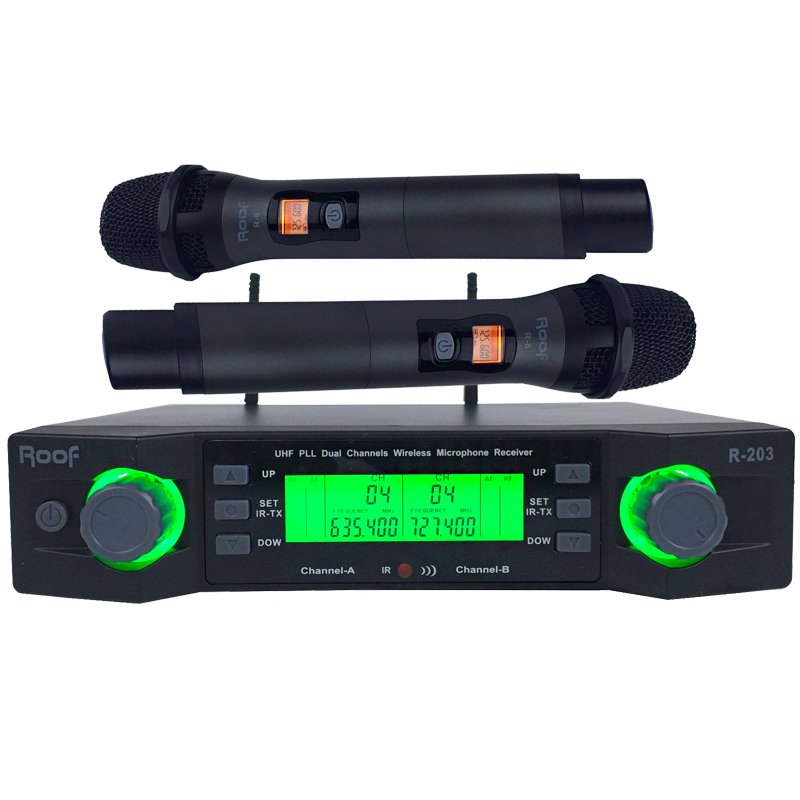 Roof R-203 EE 2 El Uhf Kablosuz Telsiz Mikrofon