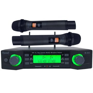 Roof R-203 EE 2 El Uhf Kablosuz Telsiz Mikrofon