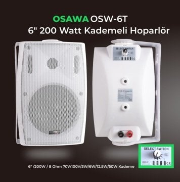 Osawa OSW-6 TB 6''200W Duvar Hoparlör