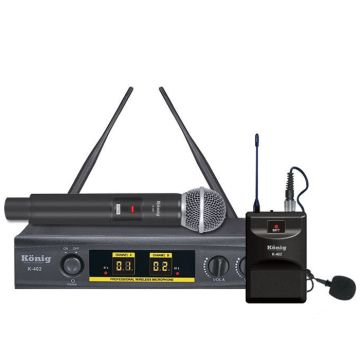 KÖNİG K-402 EY  EL+YAKA TELSİZ MİKROFONU