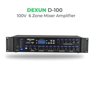 D–100 6 ZONE 100 V MIXER AMPLIFIER