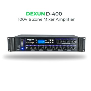 D–400 6 ZONE 100 V MIXER AMPLIFIER