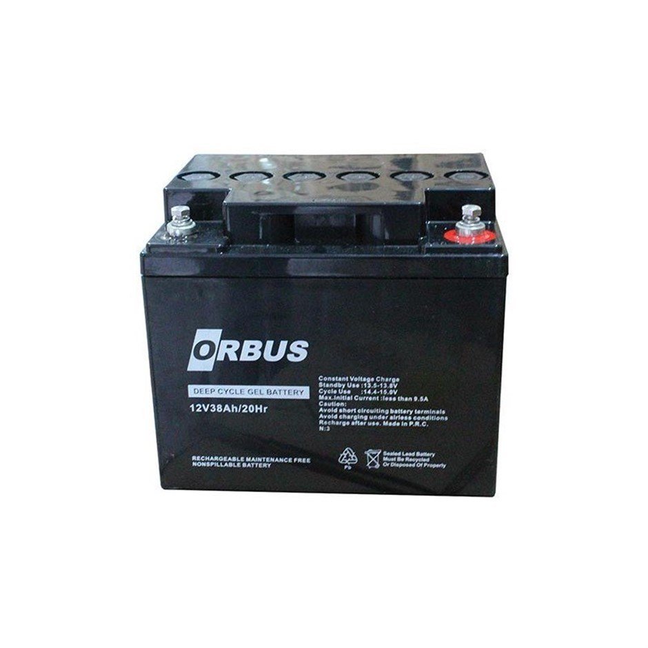 ORBUS 12 V 38 AH SOLAR JEL AKÜ (DEEP CYCLE)