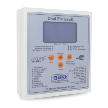 AOS 100U Usb Kontrollü Programlanabilir Okul Zil Saati